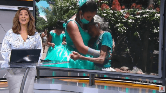 María López celebró sus quince años donando comida y Telemundo destacó su historia