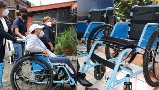 Guatemaltecos de la organización Hope Haven donaron sillas de ruedas a personas de la tercera edad