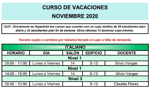 calusac-ofrece-curso-vacaciones-intensivo-guatemaltecos-noviembre-2020-horarios-italiano