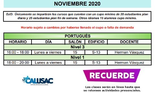 calusac-ofrece-curso-vacaciones-intensivo-guatemaltecos-noviembre-2020-horarios-portugues