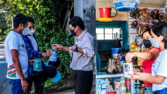 Jóvenes salieron a las calles a recolectar víveres para ayudar a familias guatemaltecas