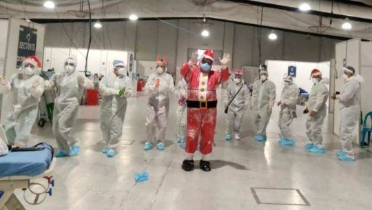 Médicos elaboraron video para dar ánimo a pacientes del Parque de la Industria en Navidad