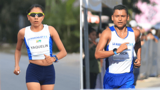Yaqueline Teletor y Erick Barrondo brillaron en el Campeonato Nacional de Marcha 2021