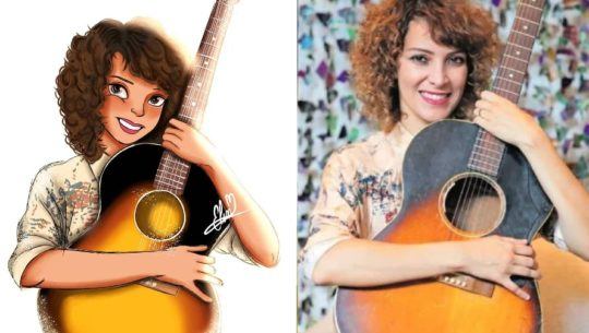 artista-quetzalteca-elena-minera-ilustro-gaby-moreno-estilo-disney