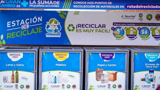 Instalaron la primera estación de reciclaje en el parque municipal de Santa Catarina Pinula