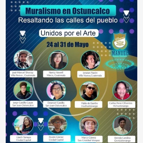 artistas guatemaltecos mural hector gaitan san juan ostuncalco quetzaltenango