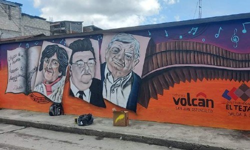 mural personajes de ostuncalco, guatemaltecos, quetzaltenango