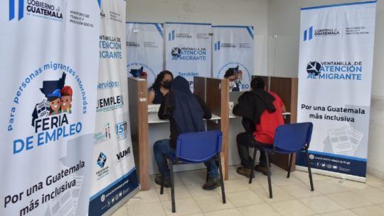 Primera feria del empleo para migrantes retornados en Guatemala Junio 2021