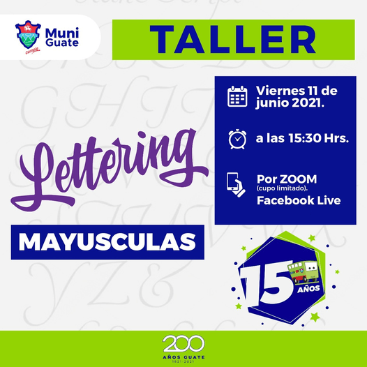taller gratuito de lettering en linea para guatemaltecos junio 2021