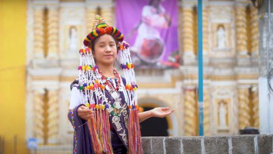 Ana Martina Chay, princesa maya Umial Tinimit Re Zunil, hizo danza folklórica en su municipio