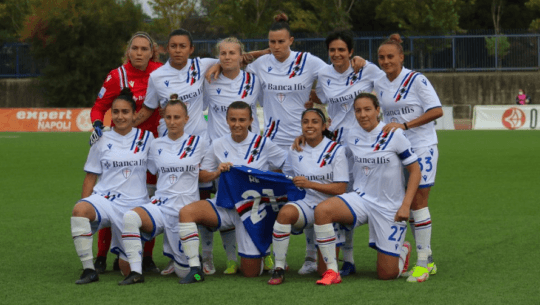 Ana Lucía Martínez y Sampdoria sumaron su cuarto triunfo en la Serie A Femenina 2021 2022