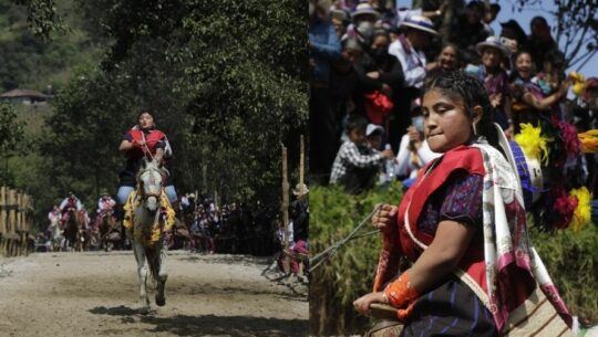 Odilia Pablo, la mujer que participó en la tradicional Carrera de las Ánimas en Todos Santos Cuchumatán
