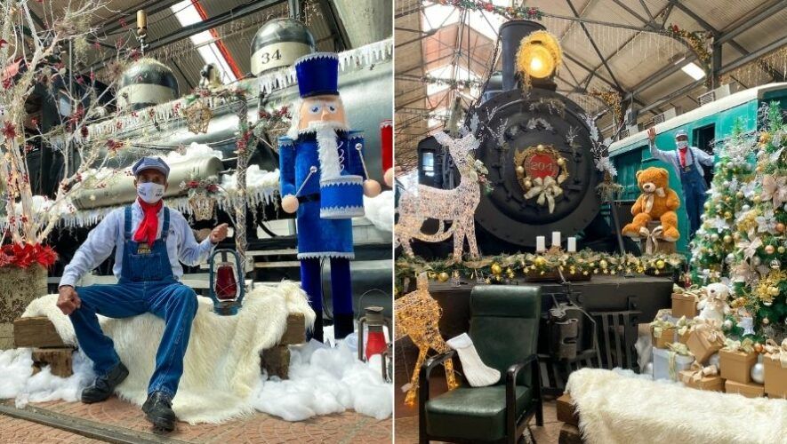 Sesiones de fotos navide&ntilde;as en el Museo del Ferrocarril, Ciudad de Guatemala | Noviembre-Diciembre 2021
