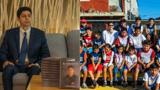 Luis Carlos Martínez publicó su libro El Nadador donar niños Guatemala