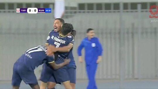 Marco Domínguez anotó su primer gol con el Al-Yarmouk Sport Club de Kuwait