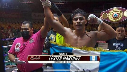 Lester Martínez primera pelea 2022 José Luis Zúñiga