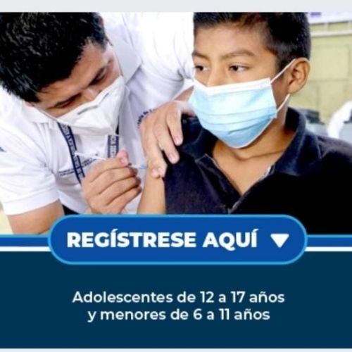 Vacunación niños de 6 a 11 años Guatemala