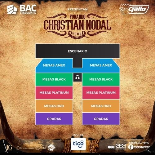 precios entradas Christián Nodal Guatemala