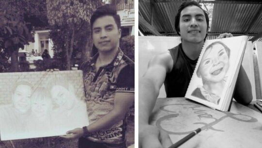 Juan Cardona, el joven guatemalteco que realiza increíbles pinturas en Huehuetenango