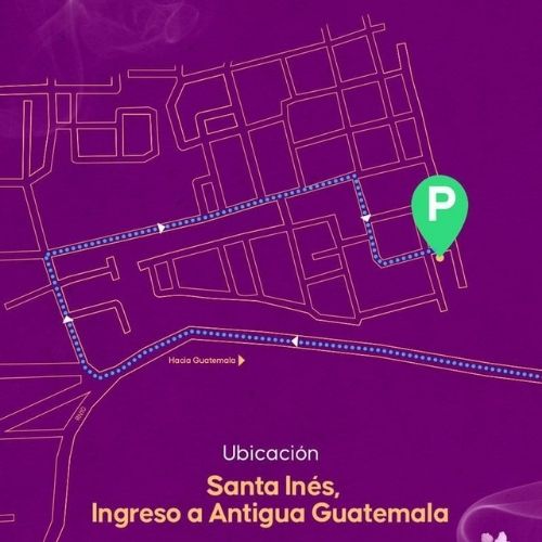 Ubicación del parqueo Santa Inés