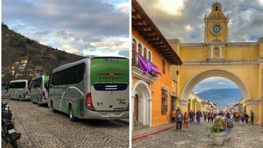transporte grauito en Antigua Guatemala semana santa 2022