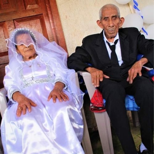 abuelitos contrajeron matrimonio en Camotán