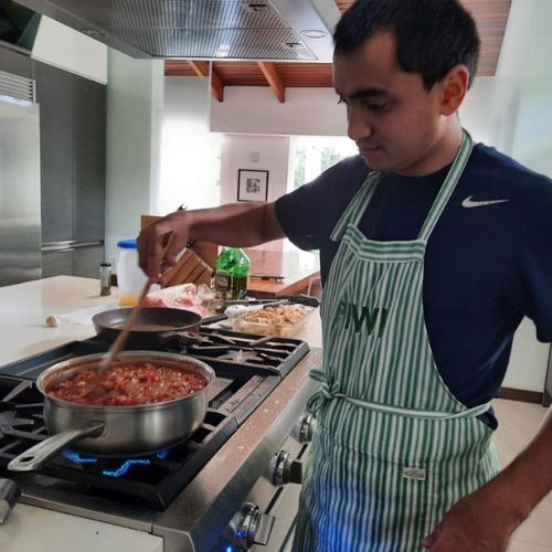 Piwi cocinando