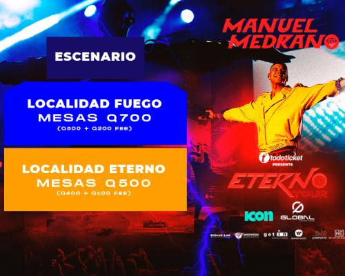 Concierto Manuel Medrano Guatemala precios boletos