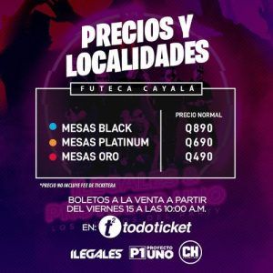 Concierto de Ilegales y Proyecto Uno en Guatemala Agosto 2022 