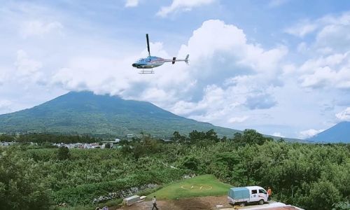 Vuelos en helicóptero Antigua Guatemala turistas salvadoreños Fiestas Agostinas Agosto 2022 (1)
