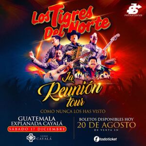 Los tigres del norte en la Ciudad de Guatemala 