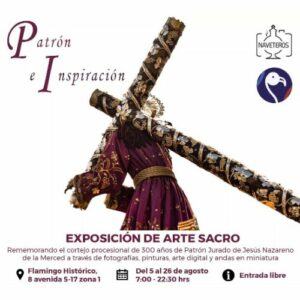 Exposición de arte sacro en el Centro Histórico de la Ciudad de Guatemala Agosto 2022 