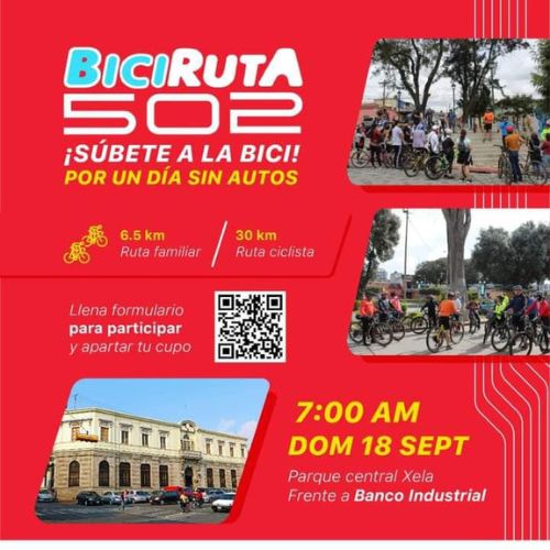 Biciruta 502, recorrido en bicicleta por Xela