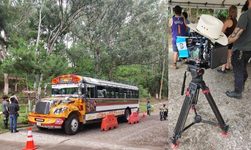 Bus extraurbano de Patzún será parte del cortometraje extranjero The Black Monk (3)