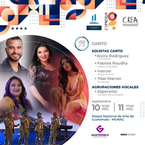 Conciertos gratuitos de artistas nacionales en Antigua Guatemala 2022-1