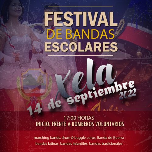 Festival de bandas escolares en Xela 2022