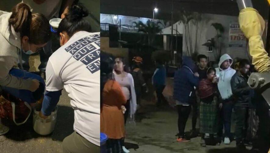 Guatemaltecos muestran solidaridad con familia y rescatistas en el lugar del hundimiento de Villa Nueva, septiembre 2022
