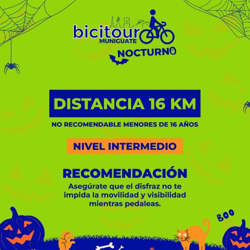 Bicitour nocturno con temática de Halloween en Ciudad Guatemala 2022