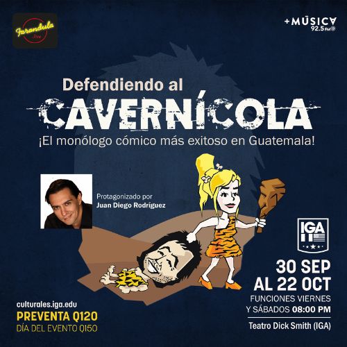 Defendiendo al cavernícola, monólogo cómico en Ciudad de Guatemala 2022
