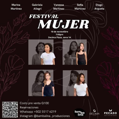 Festival Mujer, obra de teatro en Ciudad de Guatemala 2022
