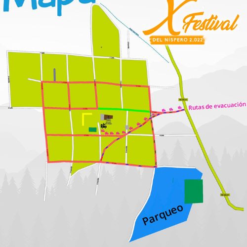 Mapa del Décimo Festival del Níspero en San Juan Del Obispo