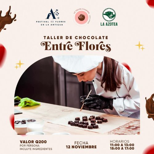 Taller de Chocolate del Festival de las Flores en Antigua Guatemala 2022