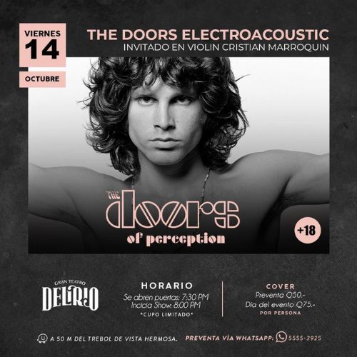 Tributo electroacústico a The Doors en Guatemala 2022