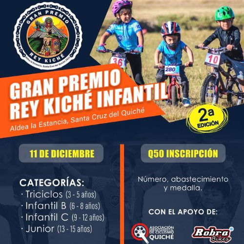 Carrera de ciclismo Gran Premio Rey Kiché en Guatemala