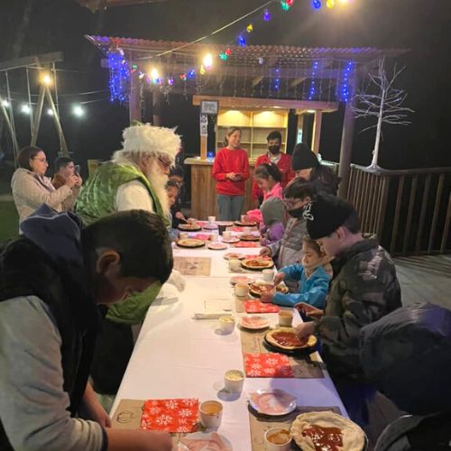 Cena con Santa en el Remanso de Tecpán
