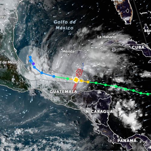 Mapa en vivo para ver el estado climático de Guatemala