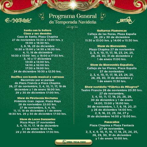 Xetulul anuncia Apertura de la Temporada Navideña 2022 Guatemala