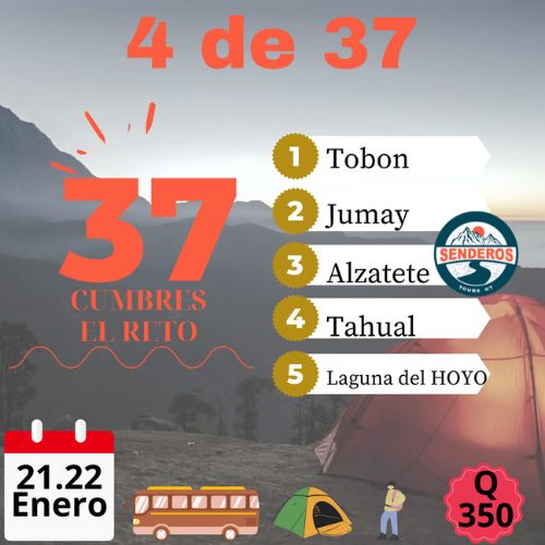 Ascenso a los volcanes Tobón, Jumay, Alzatate y Tahual 2023
