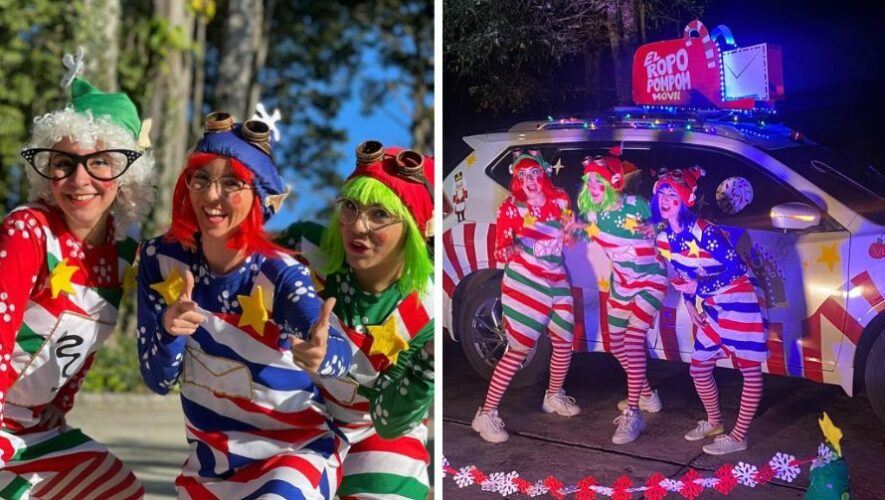 El Ropo pom pom Móvil, emprendimiento que lleva la alegría de la Navidad a familias guatemaltecas