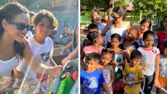 Hijos de Ricardo Arjona celebraron la Navidad regalando juguetes a niños guatemaltecos
